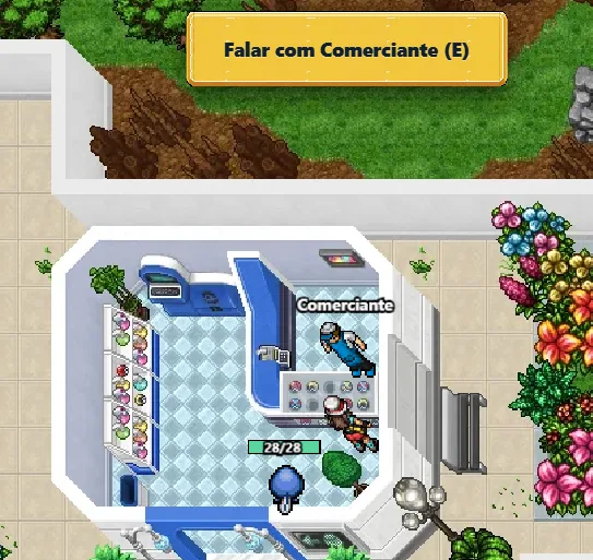 Mercado com o Comerciante